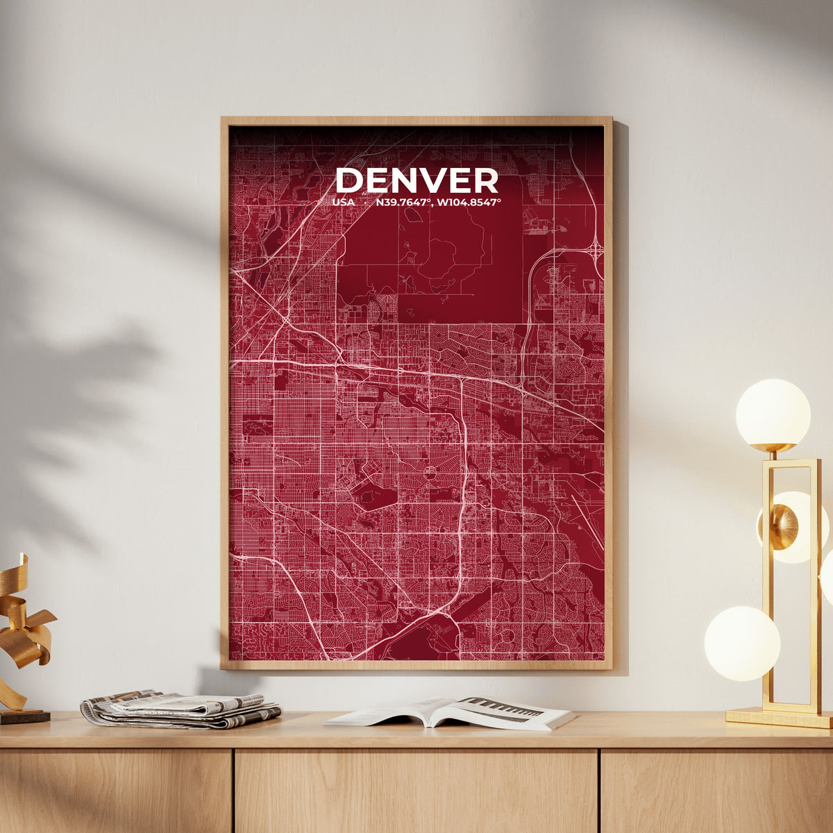 Denver Garnet Map Poster
