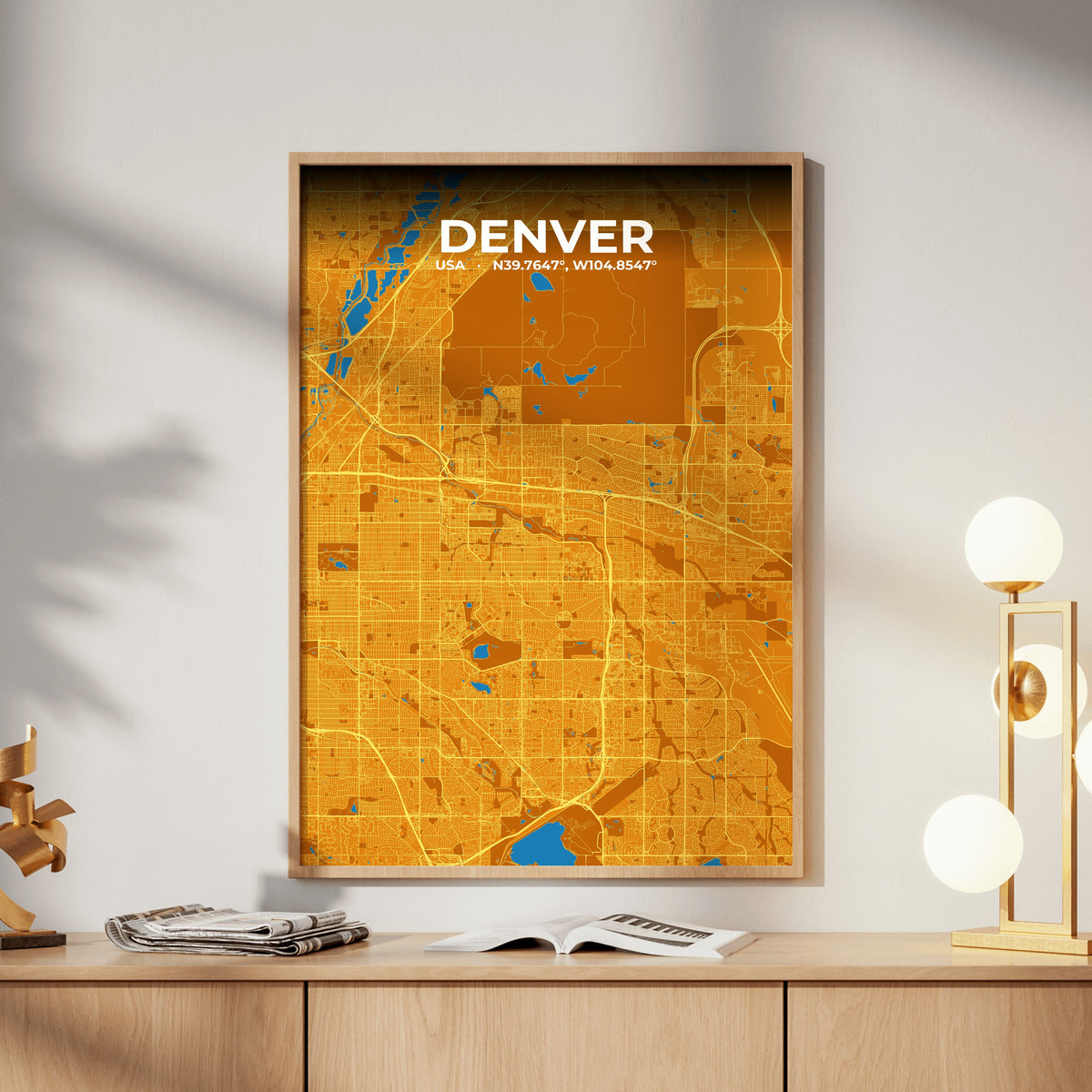 Denver Scorch Map Poster