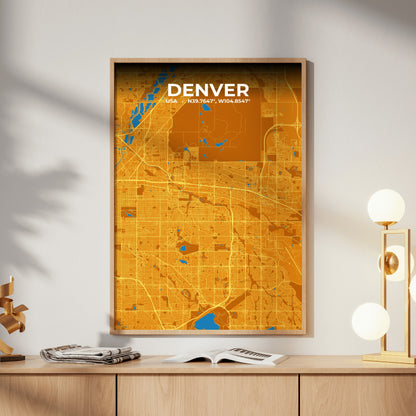 Denver Scorch Map Poster