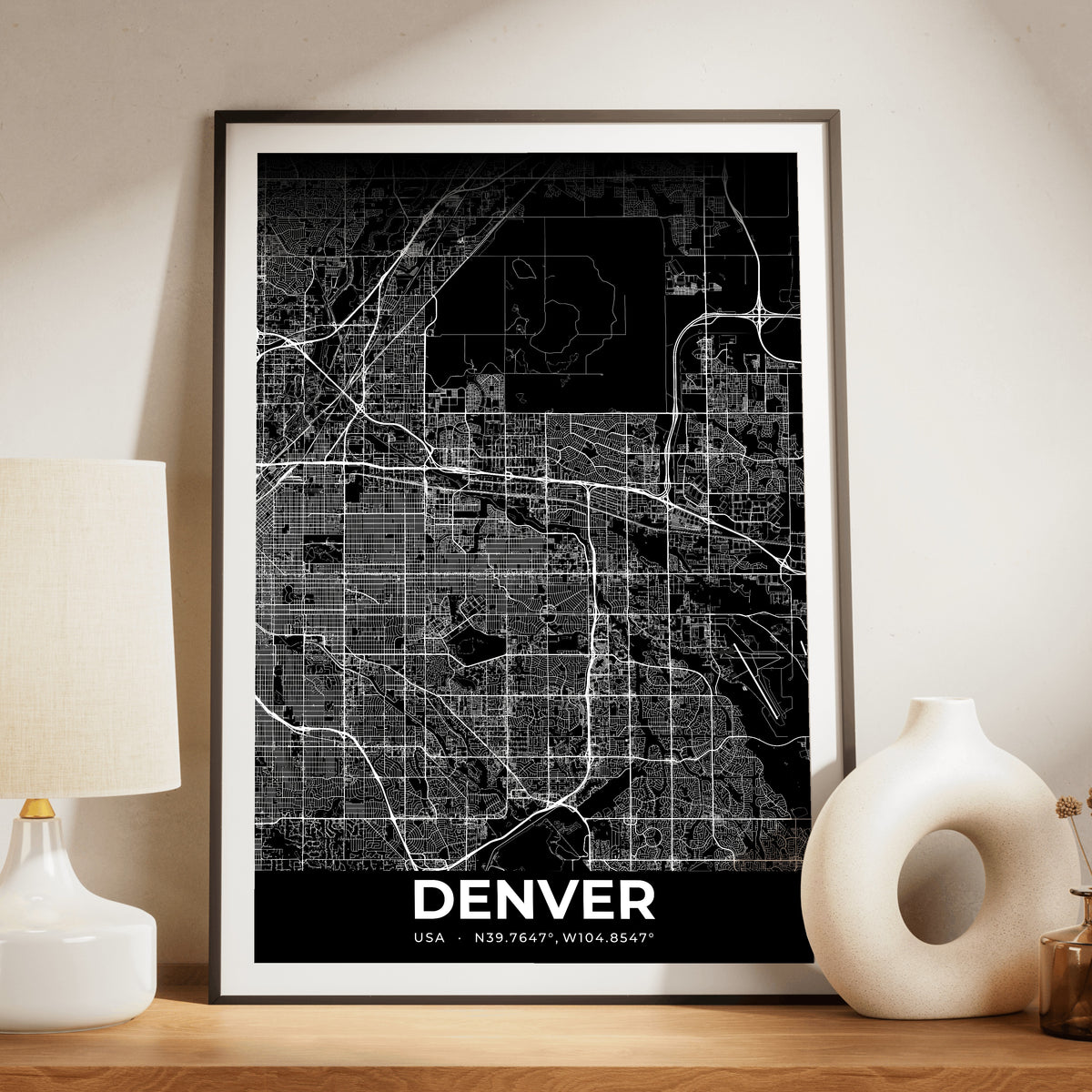 Denver Elegant Map Poster