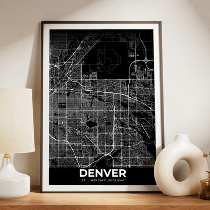 Denver Elegant Map Poster