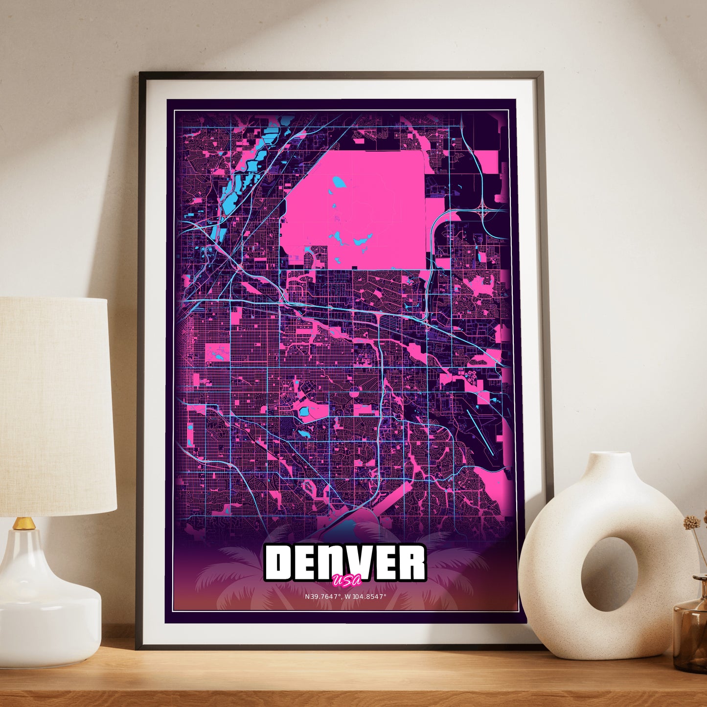 Denver GTA Map Poster