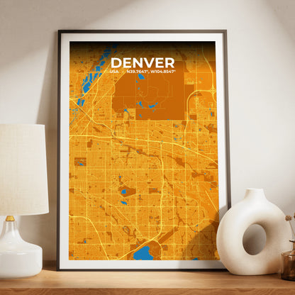 Denver Scorch Map Poster