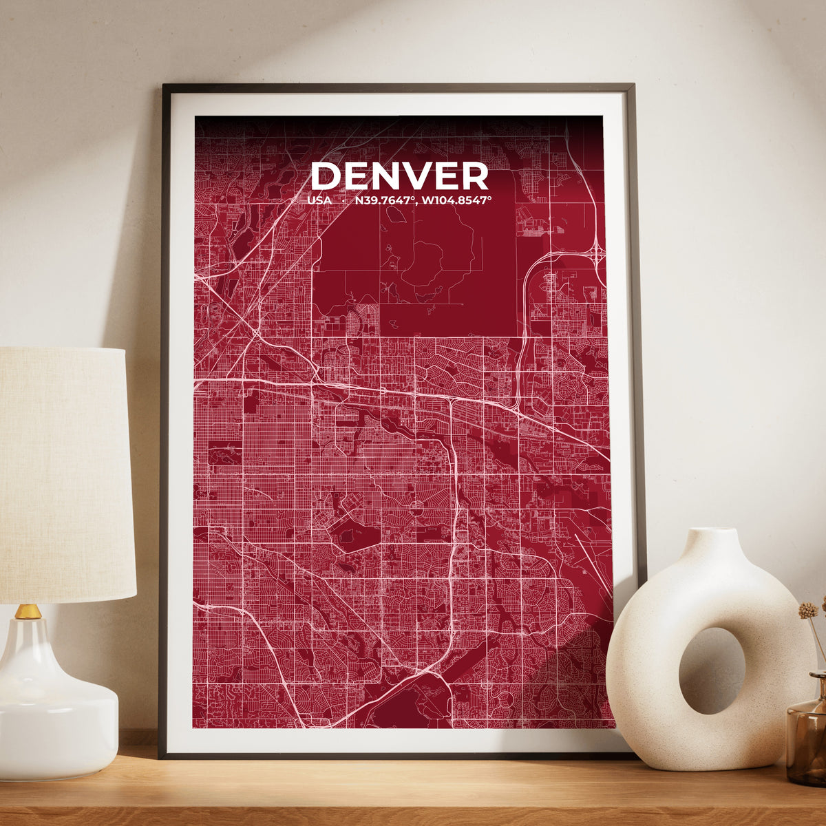 Denver Garnet Map Poster