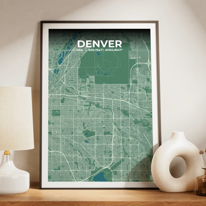 Denver Mist Map Poster