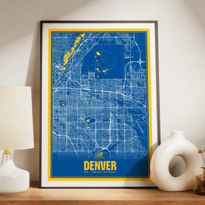 Denver Blockbuster Map Poster