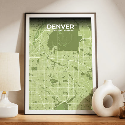 Denver Grove Map Poster