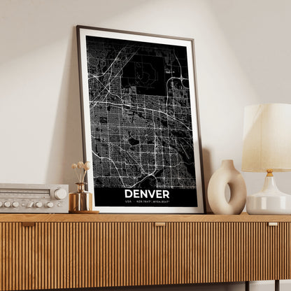 Denver Elegant Map Poster