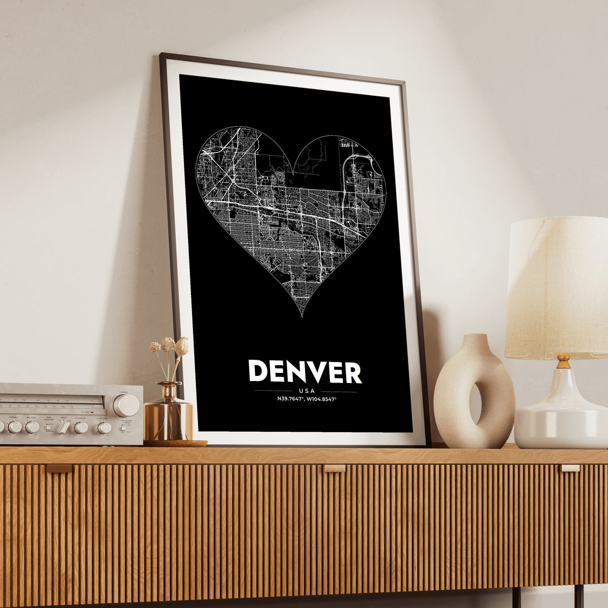 Denver Heart Map Poster