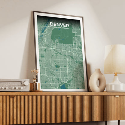 Denver Mist Map Poster