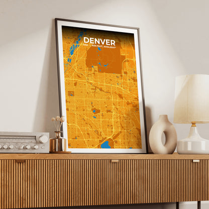 Denver Scorch Map Poster