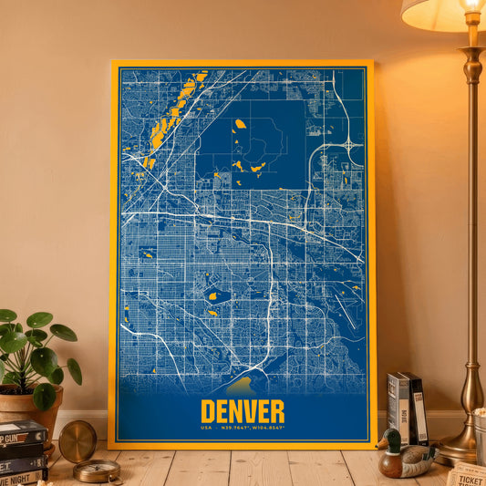 Denver Blockbuster Map Poster