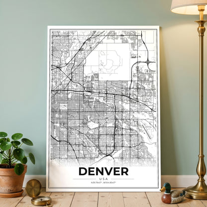 Denver Modern Map Poster