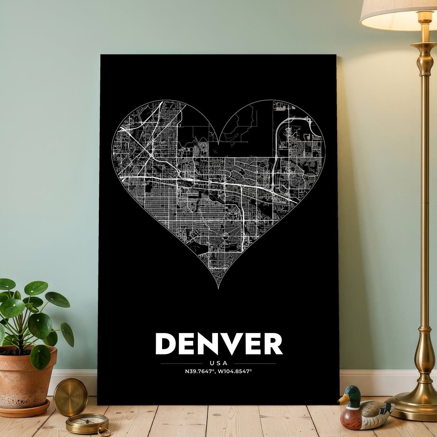 Denver Heart Map Poster