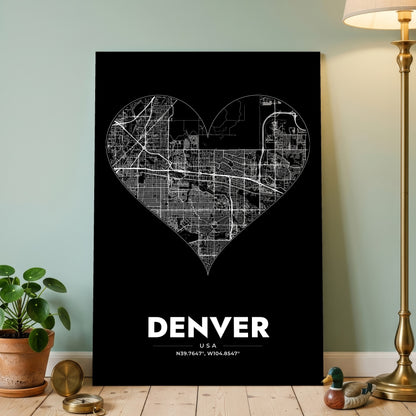 Denver Heart Map Poster