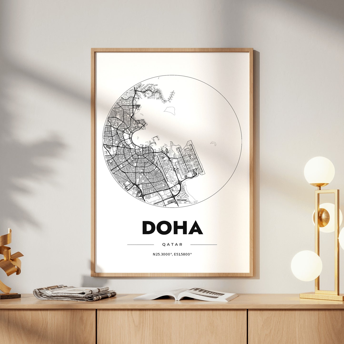 Doha Spot Map Poster