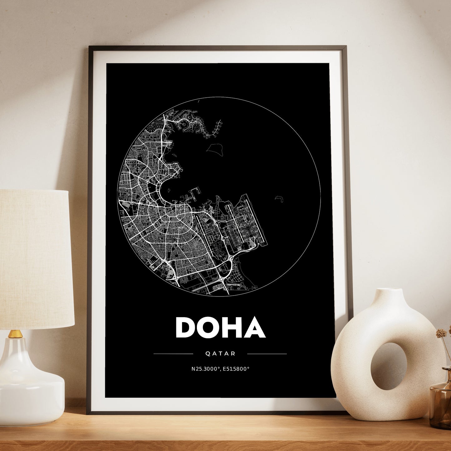Doha Spot Map Poster