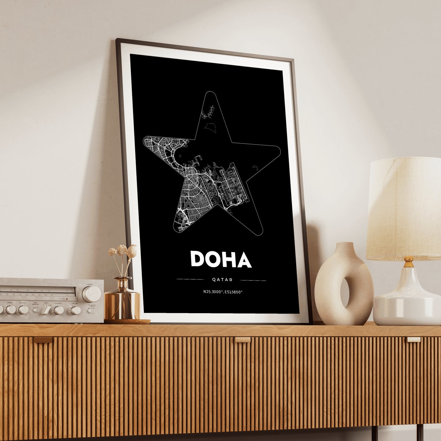 Doha Star Map Poster
