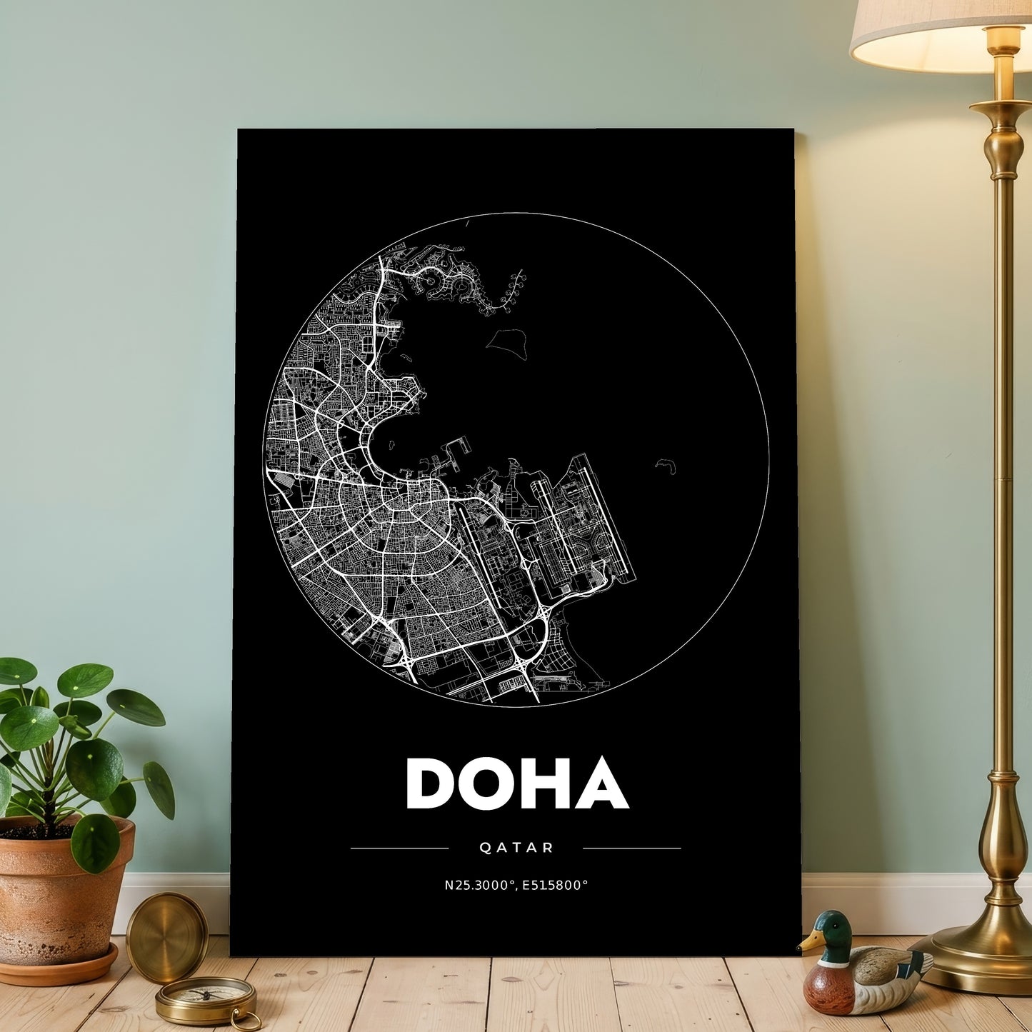 Doha Spot Map Poster