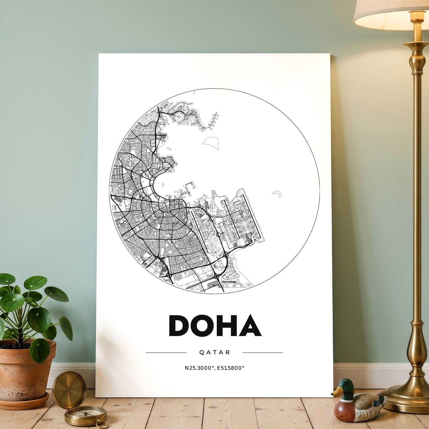 Doha Spot Map Poster