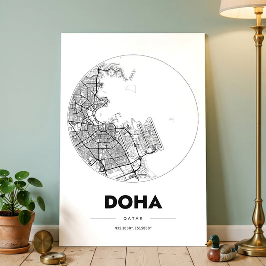 Doha Spot Map Poster