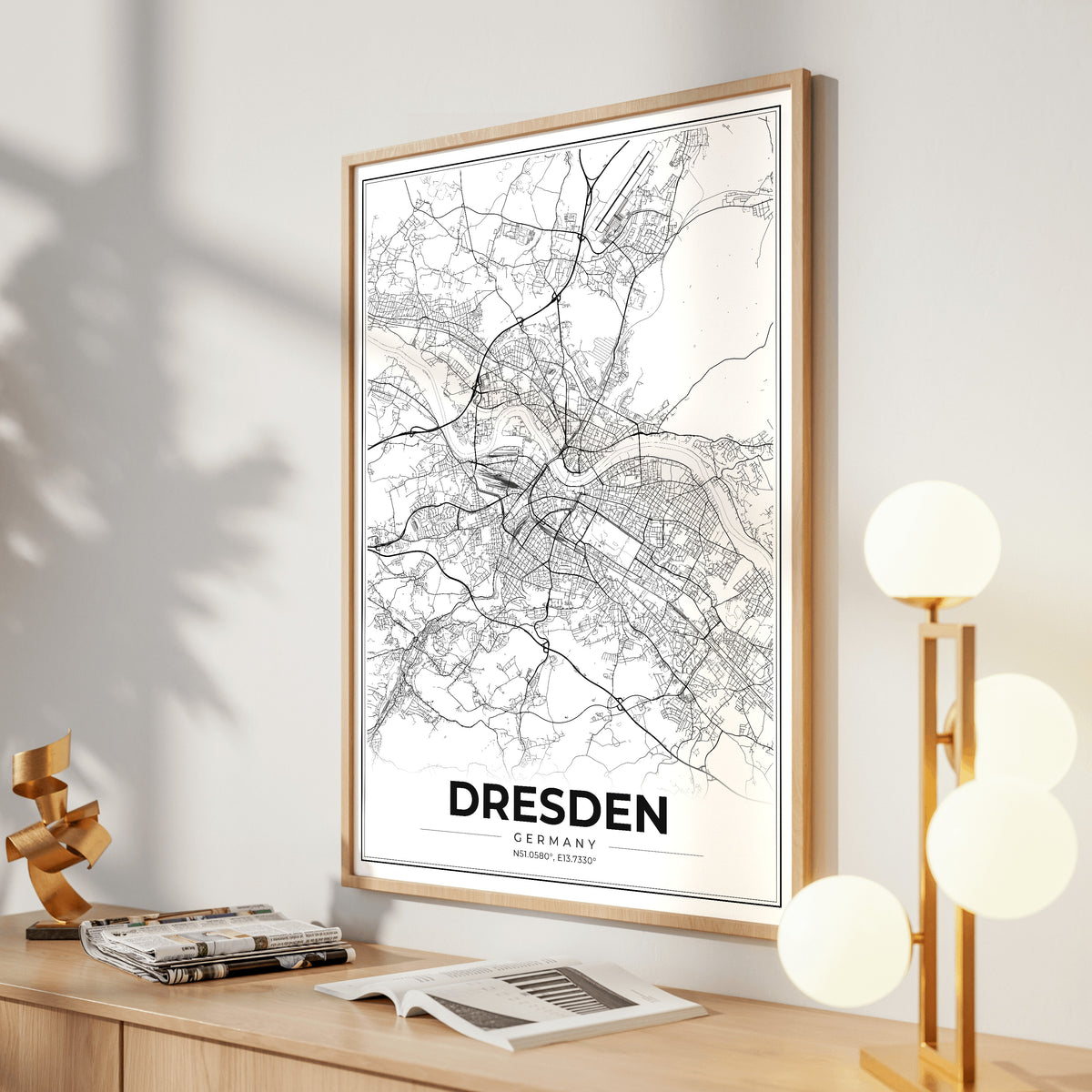 Dresden Modern Map Poster