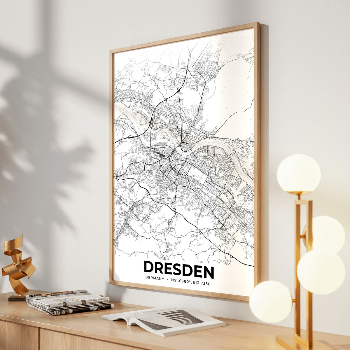 Dresden Elegant Map Poster