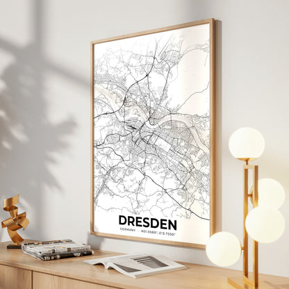 Dresden Elegant Map Poster