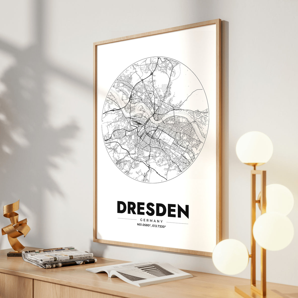 Dresden Spot Map Poster