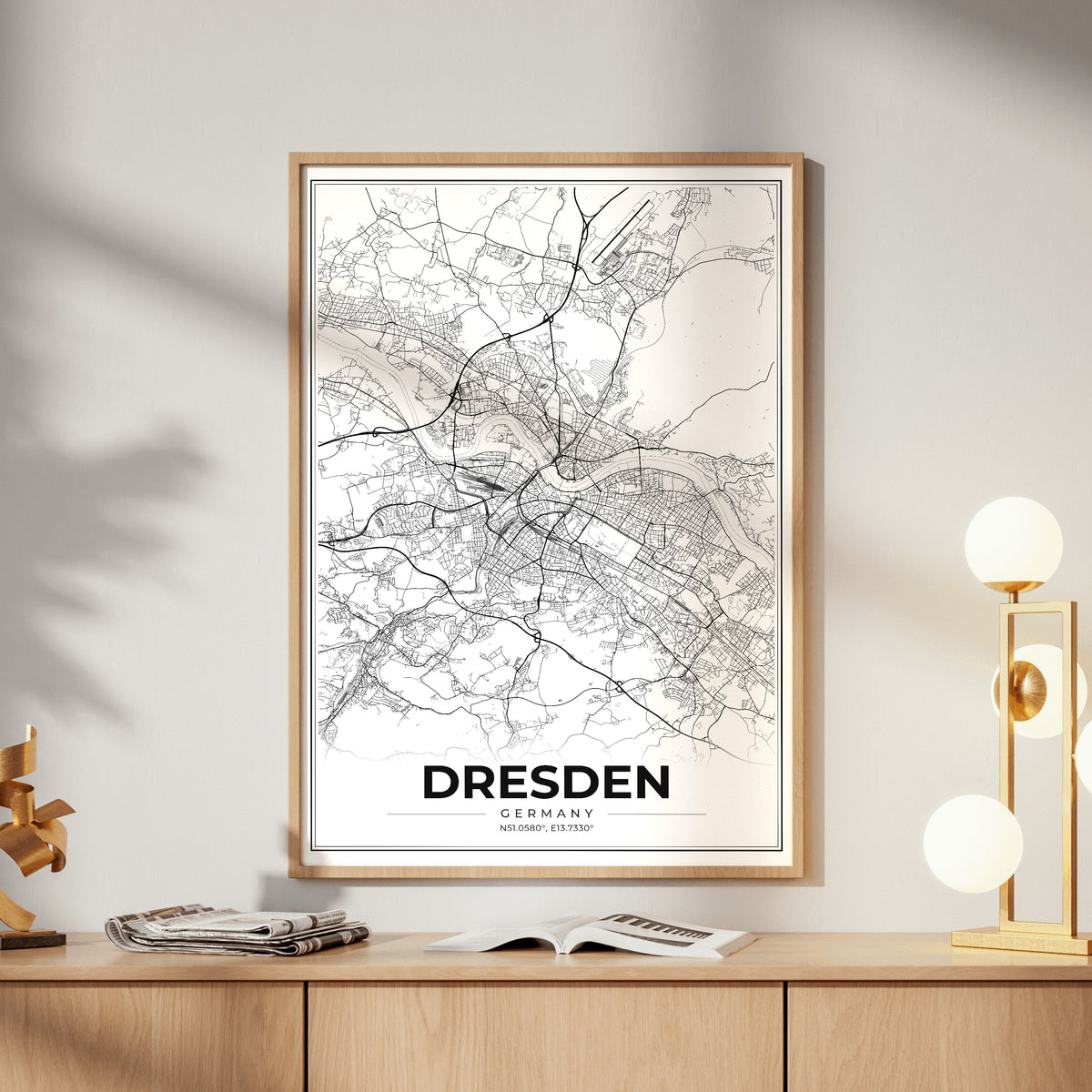Dresden Modern Map Poster