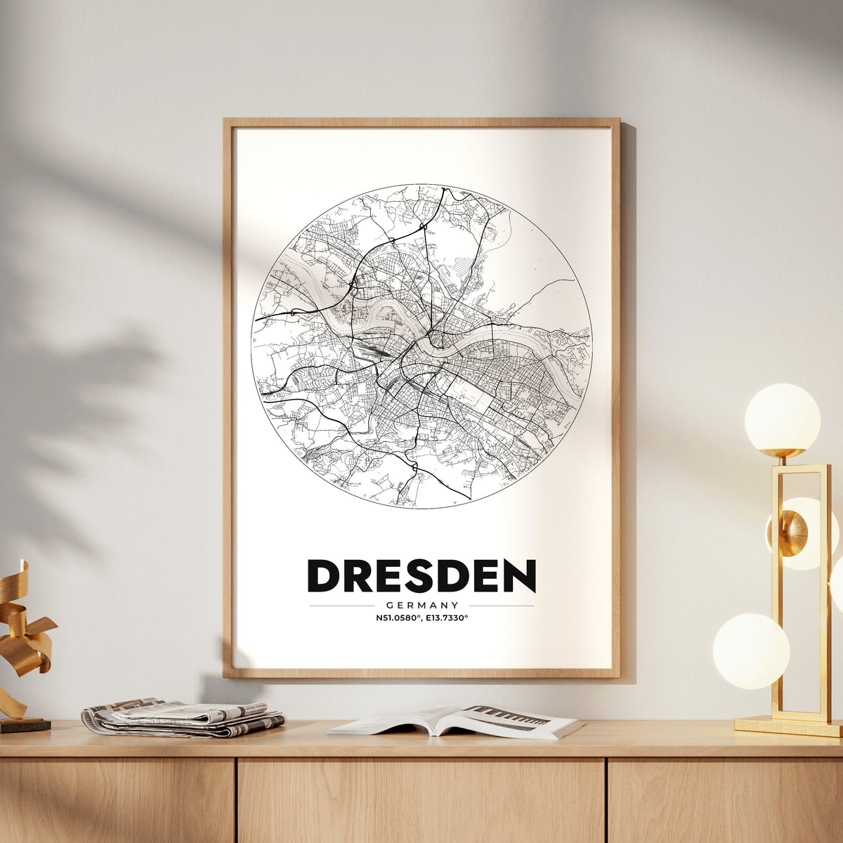 Dresden Spot Map Poster