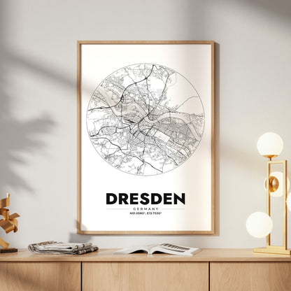 Dresden Spot Map Poster