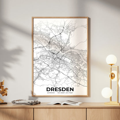 Dresden Elegant Map Poster