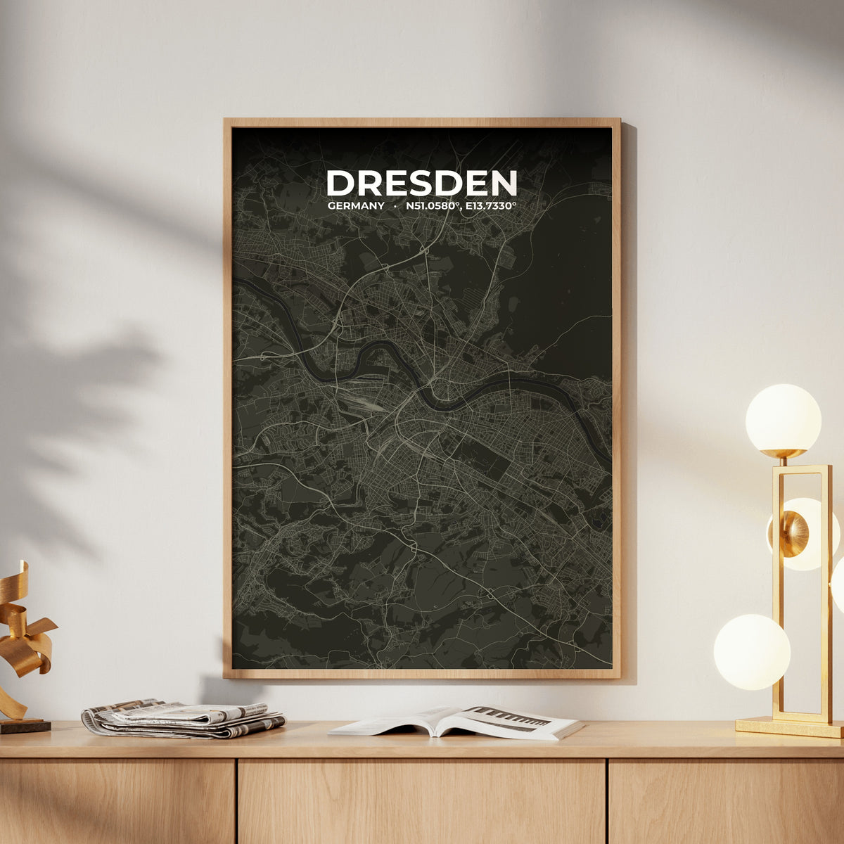 Dresden Sable Map Poster