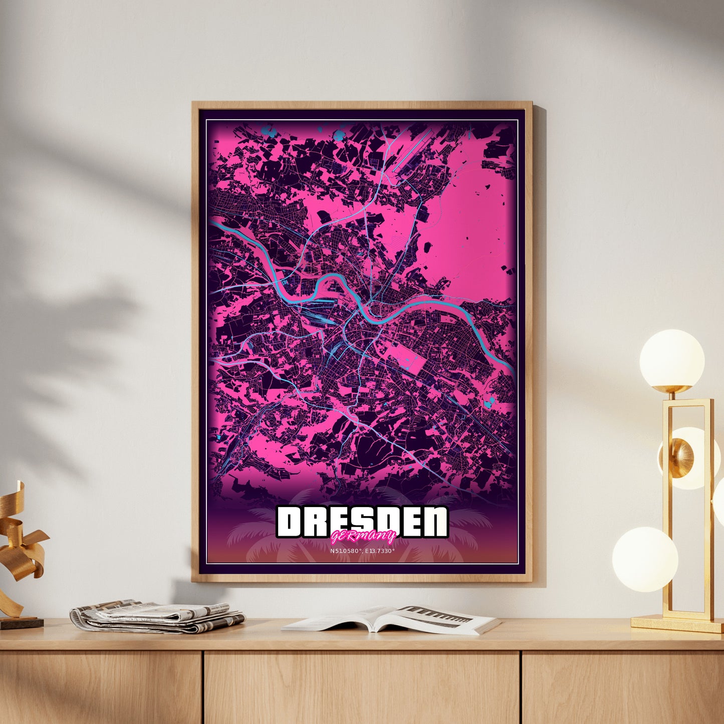 Dresden GTA Map Poster