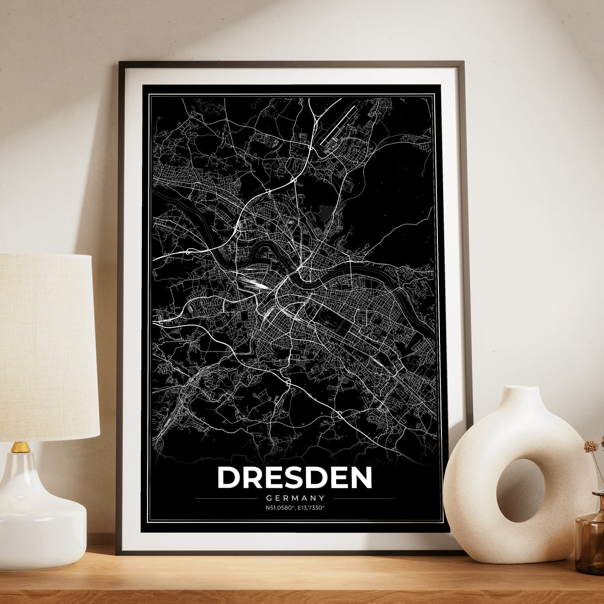 Dresden Modern Map Poster