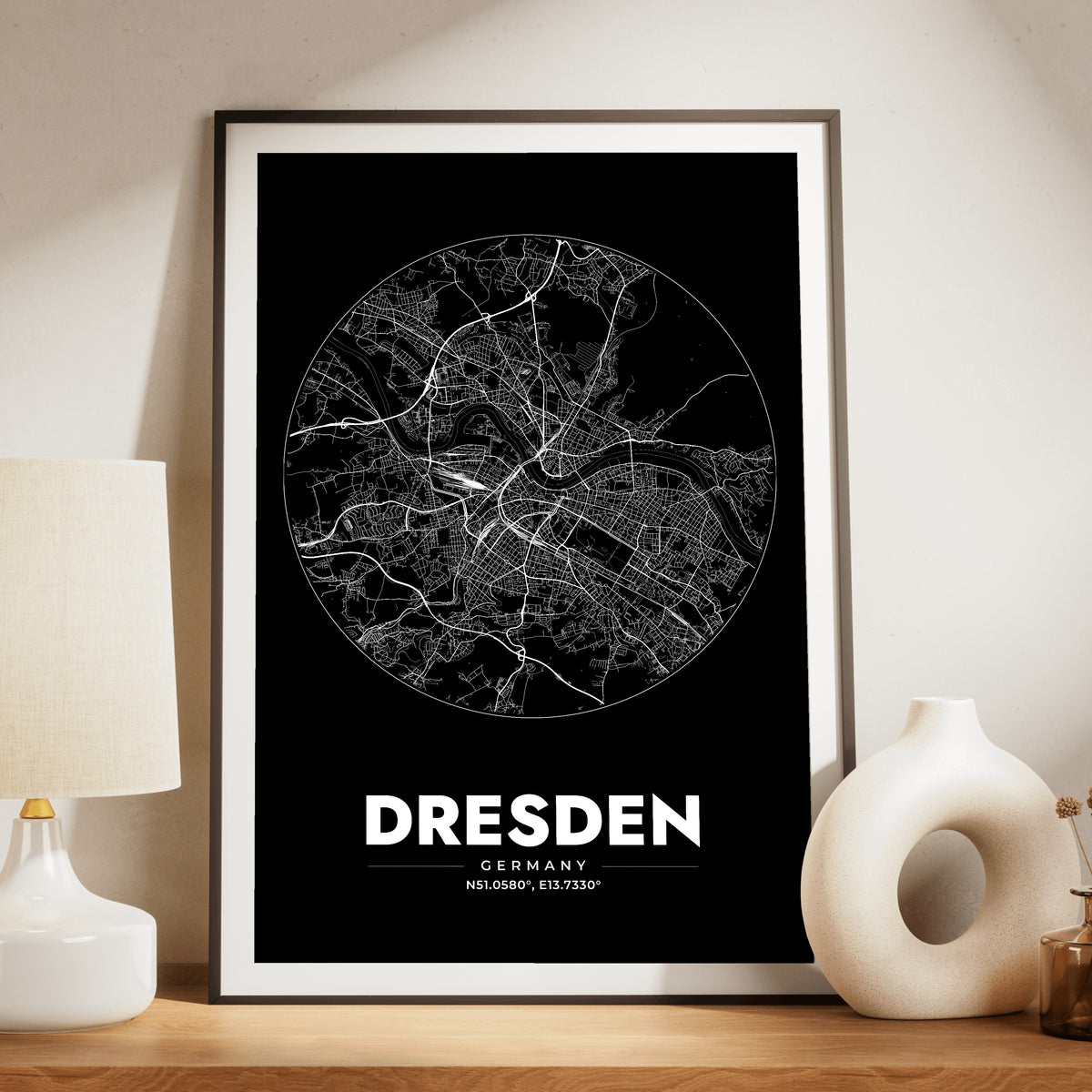 Dresden Spot Map Poster