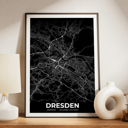 Dresden Elegant Map Poster