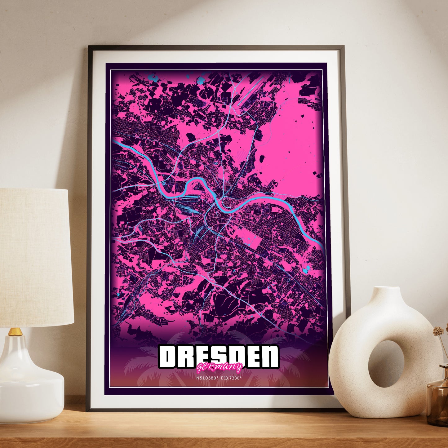 Dresden GTA Map Poster