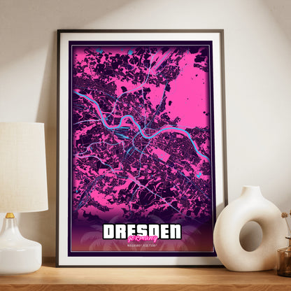 Dresden GTA Map Poster