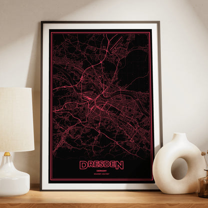 Dresden Phosphor Map Poster - System Alert