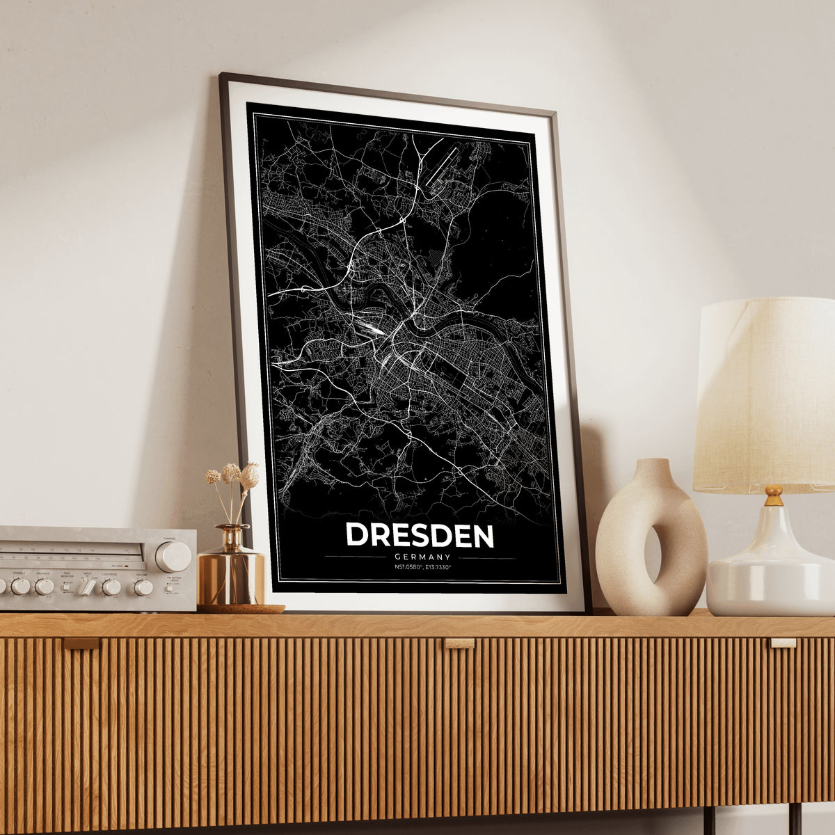 Dresden Modern Map Poster