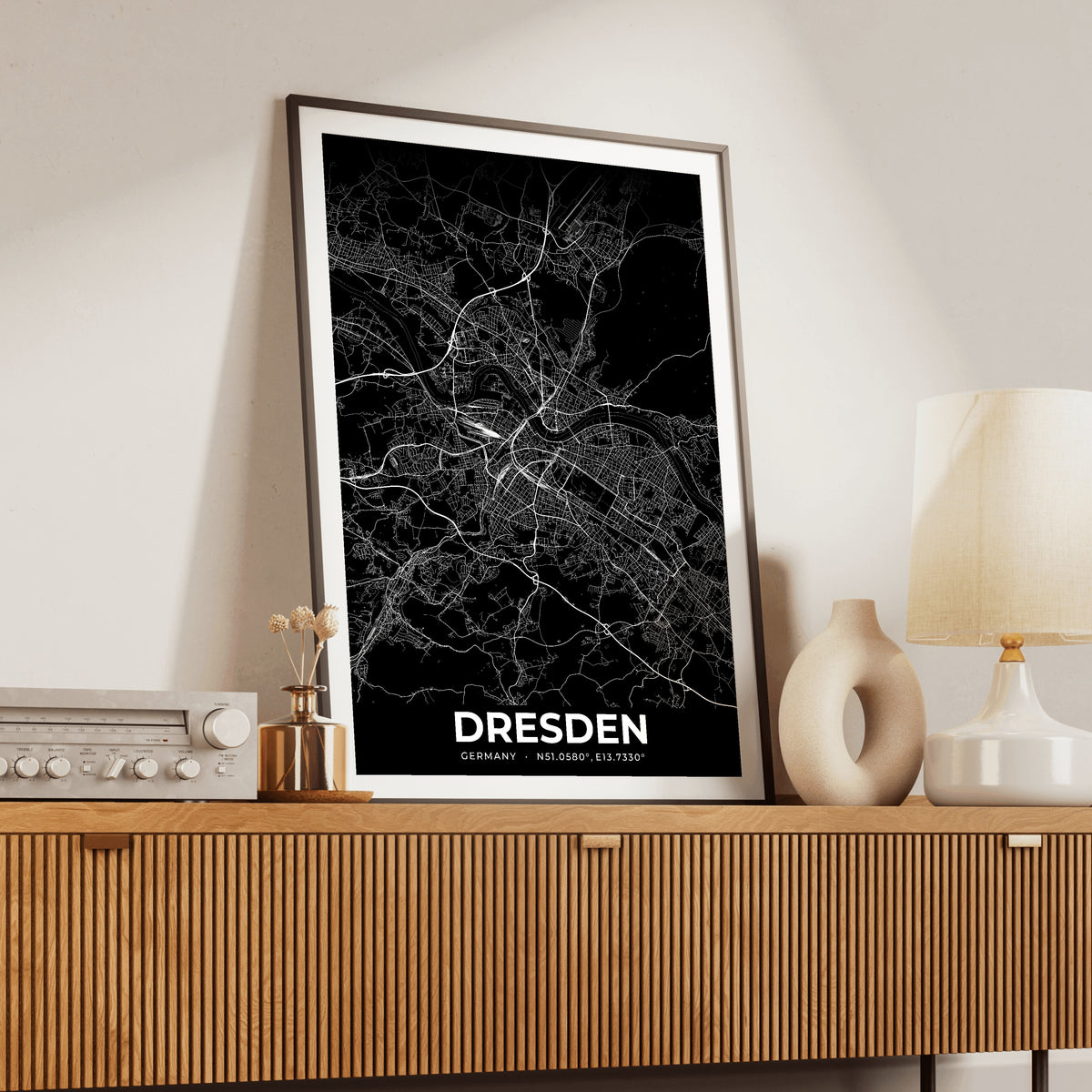 Dresden Elegant Map Poster