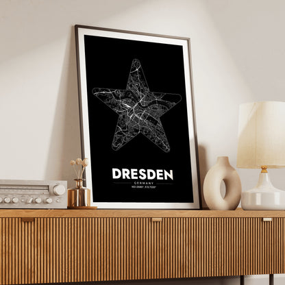 Dresden Star Map Poster