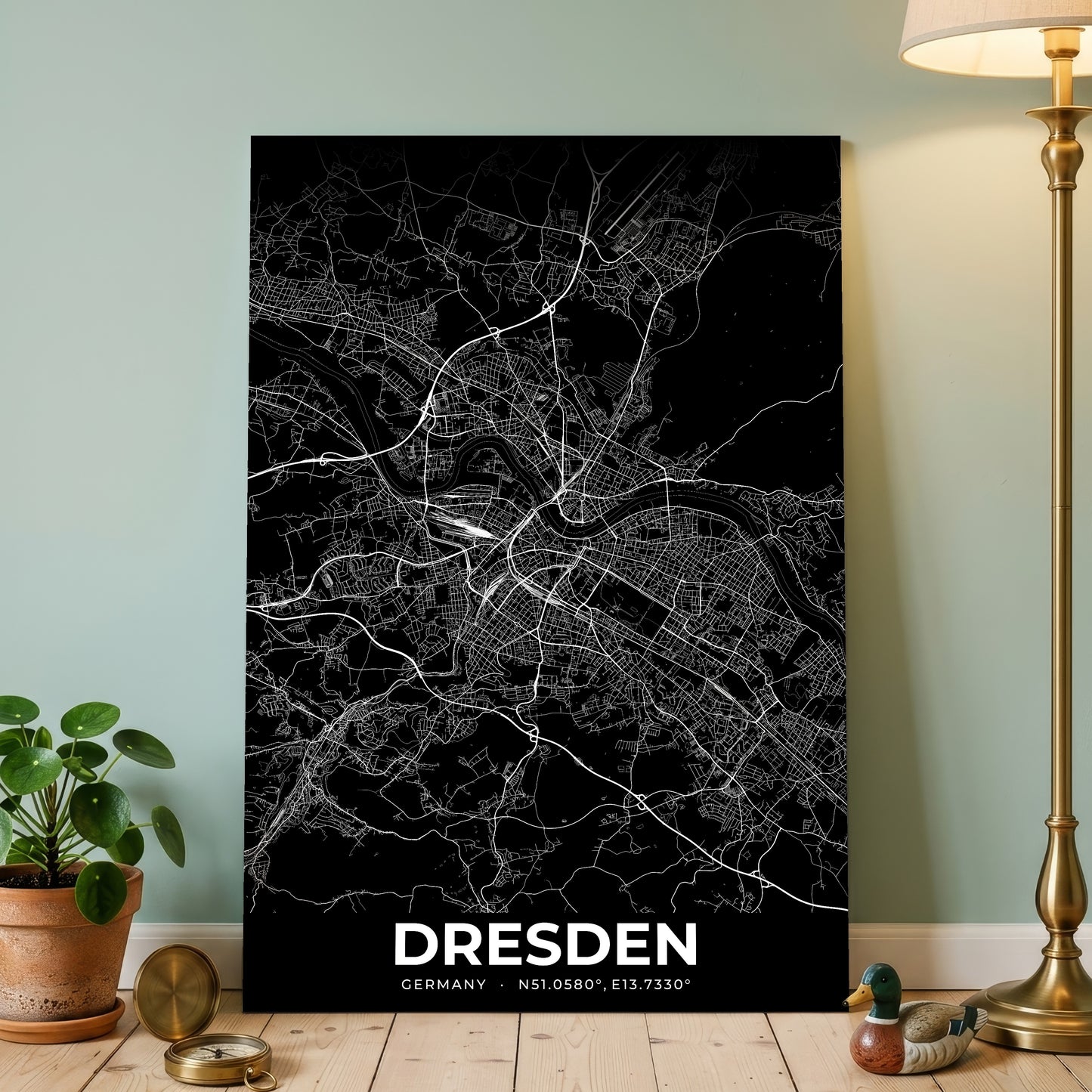 Dresden Elegant Map Poster