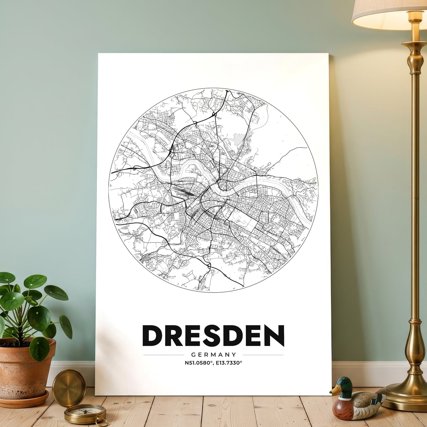 Dresden Spot Map Poster