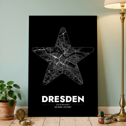 Dresden Star Map Poster