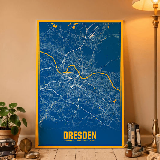 Dresden Blockbuster Map Poster