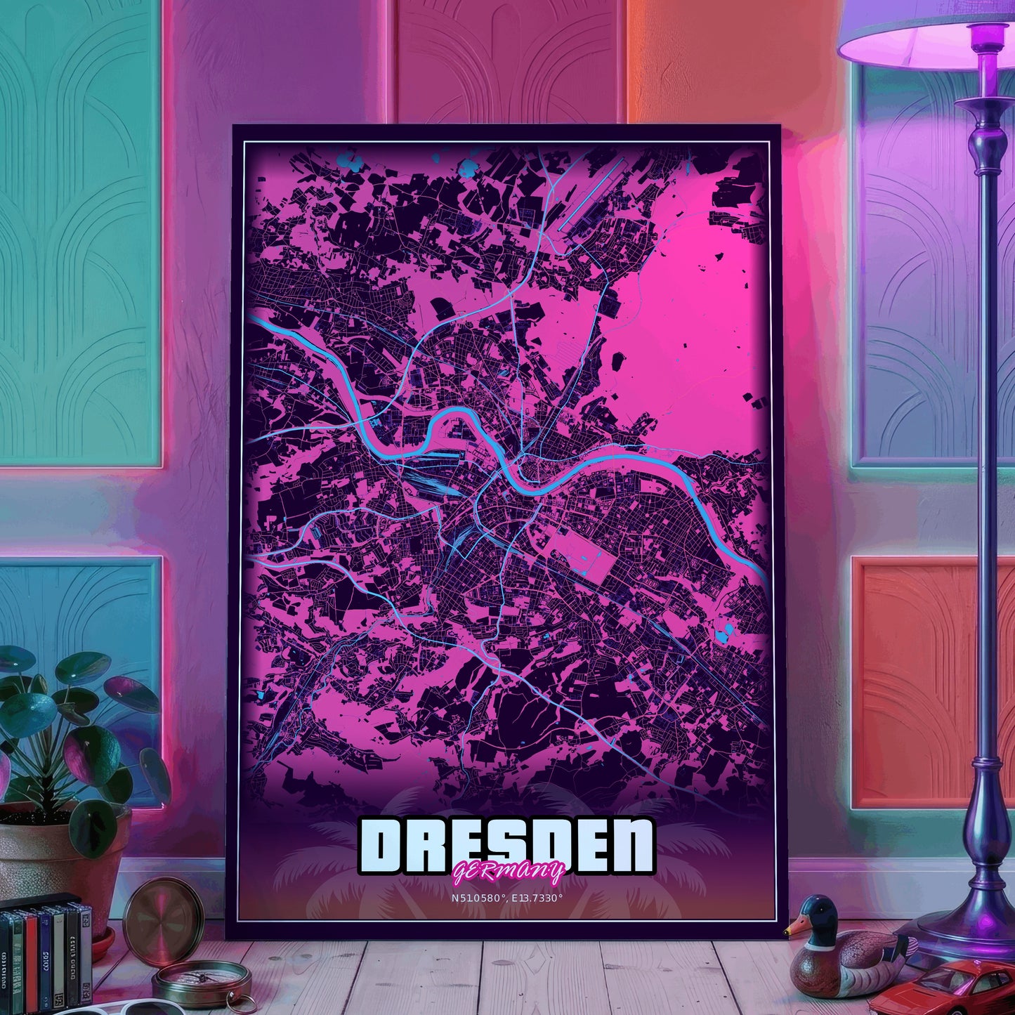 Dresden GTA Map Poster