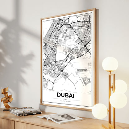 Dubai Modern Map Poster